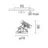 Flos Kap Ø 80 Wall-Washer - Dim-To-Warm | Einbauspot