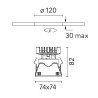 Flos Kap 80 Square Fixed | Recessed spot