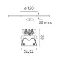 Flos Kap 80 Square Fixed - Dim-To-Warm | Inbouwspot
