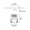 Flos Kap 80 Square Fixed - Dim-To-Warm | Recessed spot