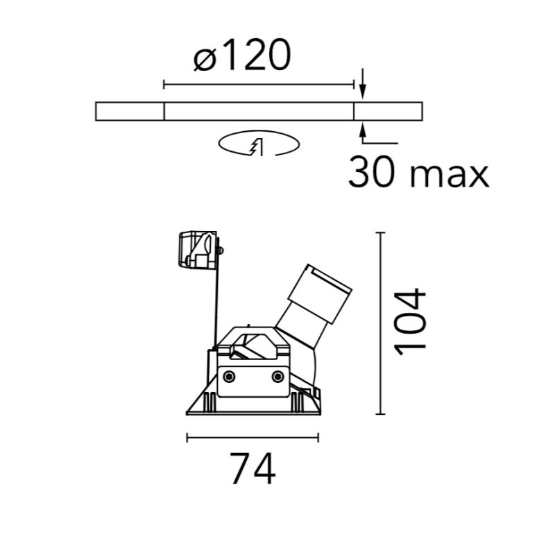 Flos Kap 80 Square Wall-Washer QR-CBC 51 | Spot encastré