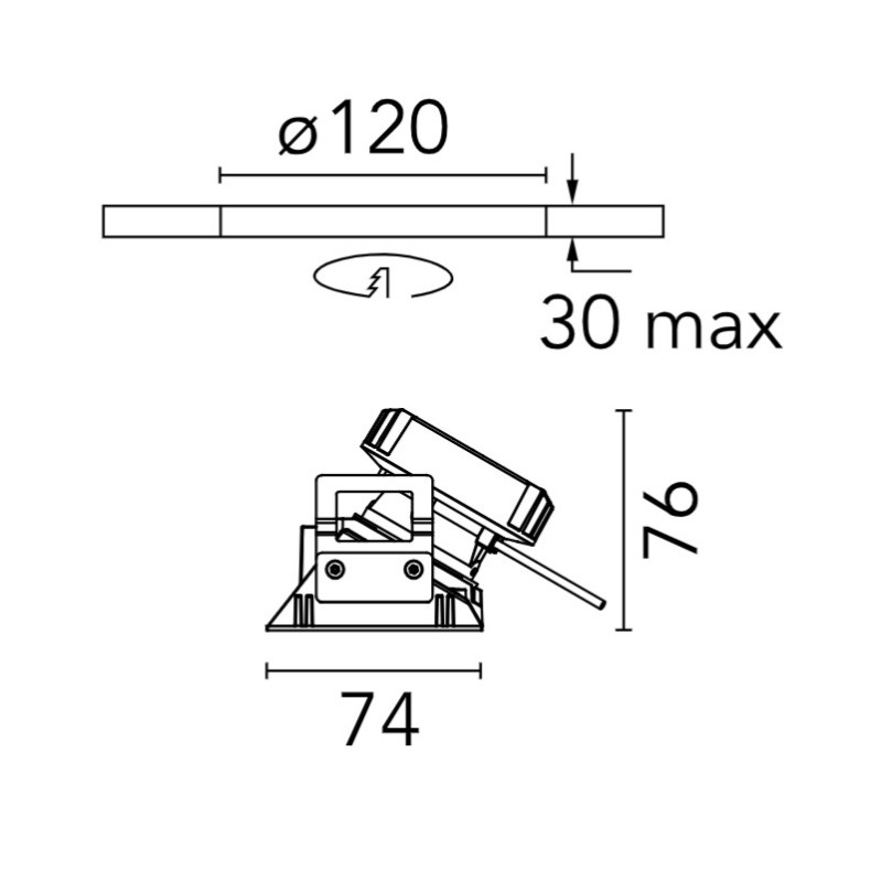 Flos Kap 80 Square Wall-Washer | Recessed spot
