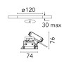 Flos Kap 80 Square Wall-Washer | Einbauspot