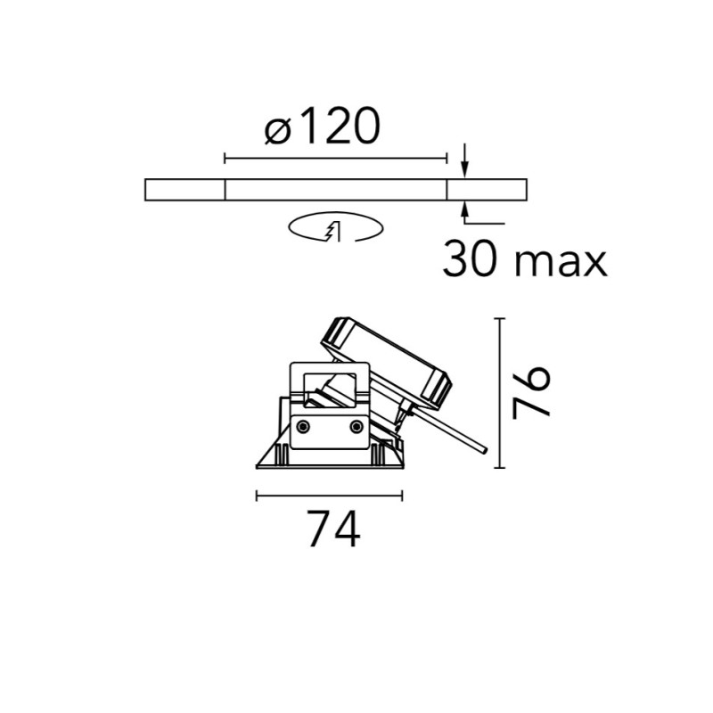 Flos Kap 80 Square Wall-Washer - Dim-To-Warm | Recessed spot