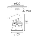 Flos Kap Ø 105 Adjustable | Inbouwspot