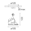 Flos Kap Ø 105 Wall-Washer PAR16 | Inbouwspot