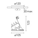 Flos Kap Ø 105 Wall-WasherQR-CBC 51 | Inbouwspot