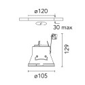 Flos Kap Ø 105 Fixed PAR16 | Inbouwspot