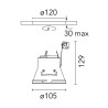 Flos Kap Ø 105 Fixed QR-CBC 51 | Einbauspot