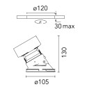 Flos Kap Ø 105 Wall-Washer | Inbouwspot