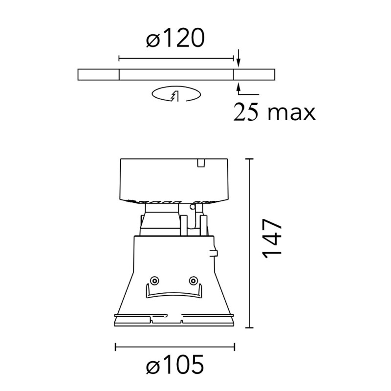 Flos Kap Ø 105 Fixed | Einbauspot