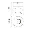 Flos Light Shadow Pro Ø 90 Adjustable | Inbouwspot