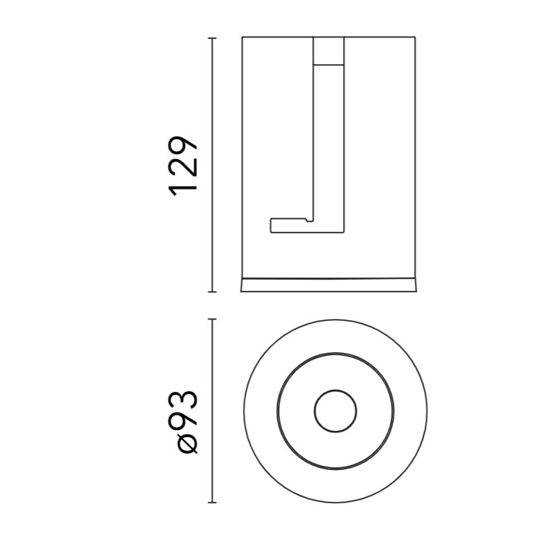 Flos Light Shadow Pro Ø 90 Fixed | Inbouwspot