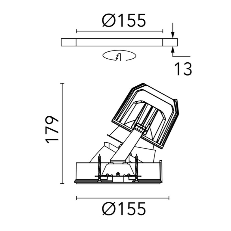 Flos Light Supply Wall-Washer No Trim | Inbouwspot