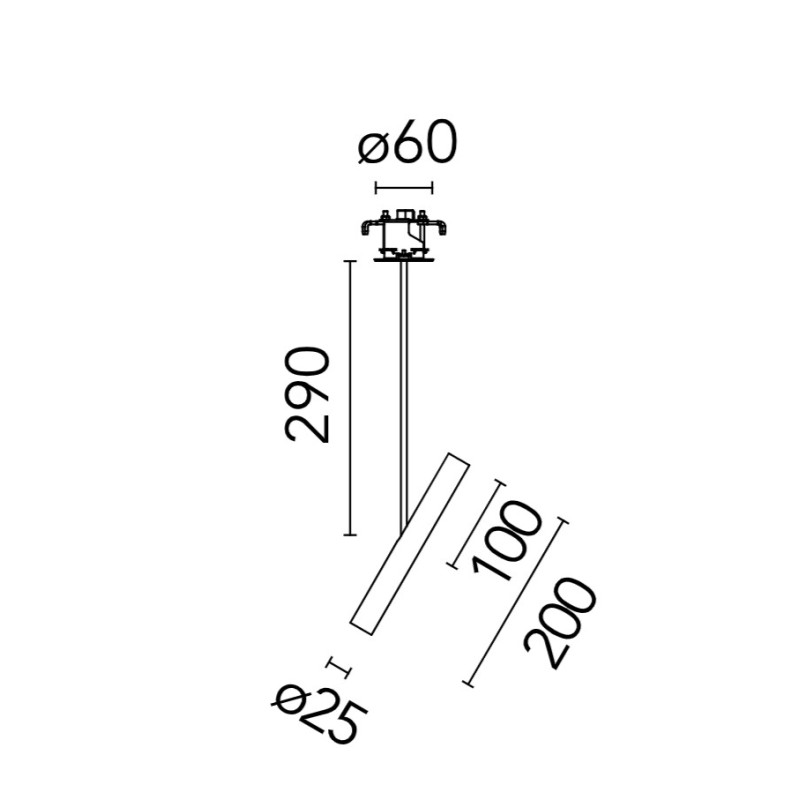 Flos My Spot Ø25 Long Recessed | Inbouwspot