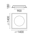 Flos USO 140 90 Cove Lighting RGB | Plafondlamp