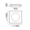 Flos USO 140 90 Cove Lighting RGB | Plafonnier