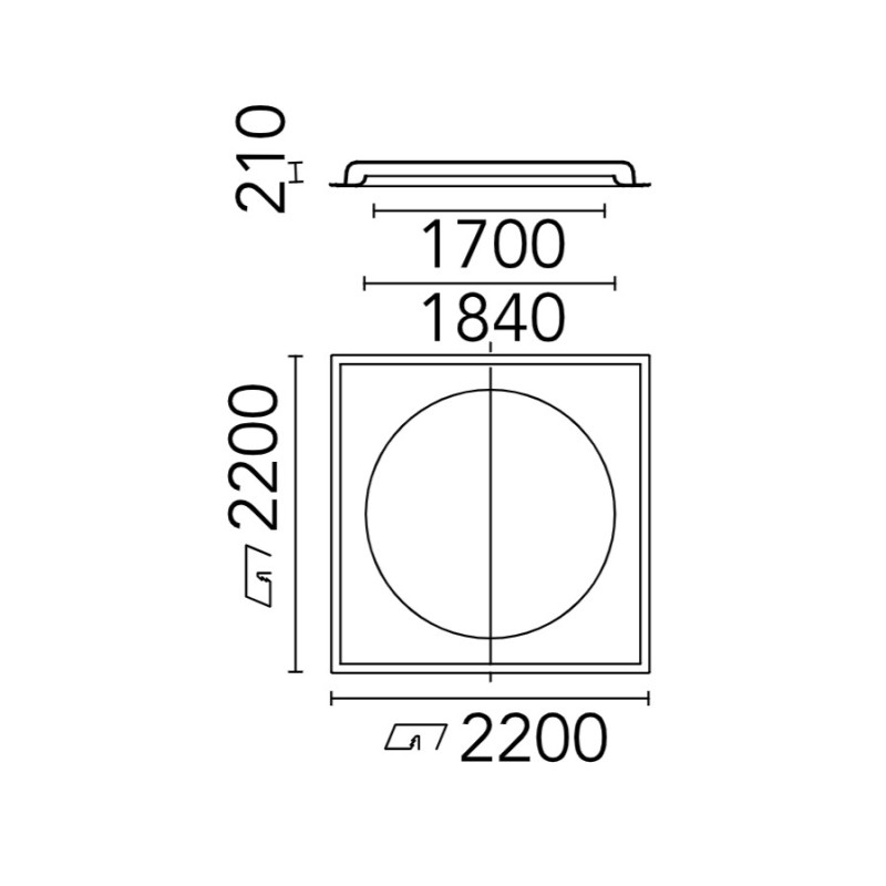 Flos USO 1700 Cove Lighting RGB | Plafonnier