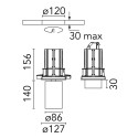 Flos UT Downlight Trim Ø 86 | Inbouwspot