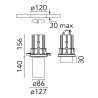 Flos UT Downlight Trim Ø 86 | Spot encastré