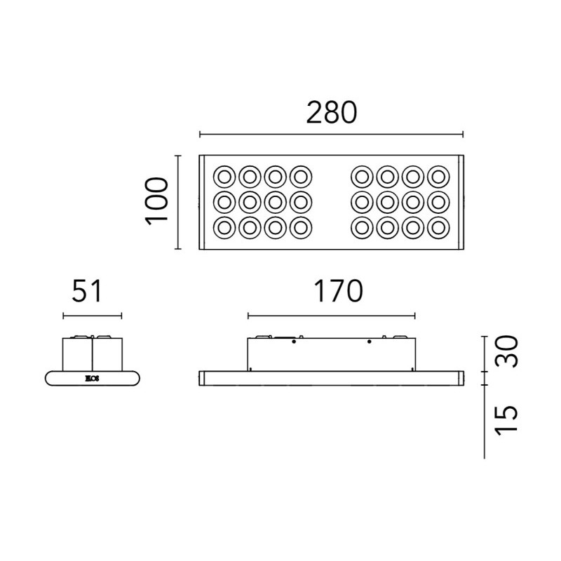 Flos Workmates Surface Small High Efficiency | Deckenlampe