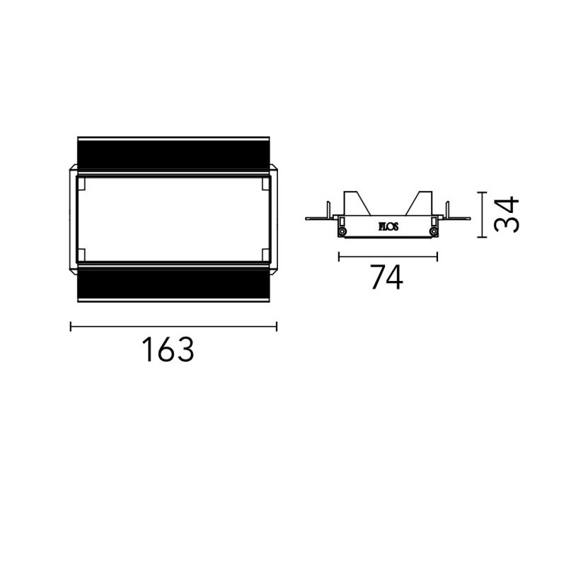 Flos Pre-installation No Trim Frame 4L Fix Adjustable
