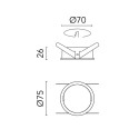 Flos Installation Frame Trim for Light Shadow Pro Ø 60 Fixed - Brushed Steel