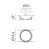 Flos Installation Frame Trim for Light Shadow Pro Ø 60 Adjustable - Black
