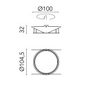 Flos Installation Frame Trim for Light Shadow Pro Ø 90 Adjustable - White