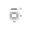 Flos Pre-installation Light Shadow Mini No Trim Frame 2L Fix Adjustable