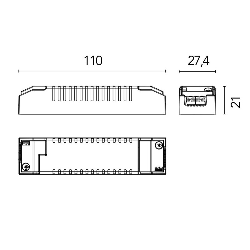 Flos LED Driver 220-240V, 350-700mA, 9W | DALI-2 & Push