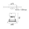 Flos Easy Kap Ø 80 Plus Fixed | Recessed spot
