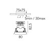 Flos Easy Kap 80 Square Fixed - Dim-To-Warm | Recessed spot