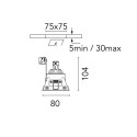 Flos Easy Kap Ø 80 Fixed Square - QR-CBC 51 | Inbouwspot