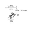 Flos Easy Kap Ø 80 Wall-Washer Round | Recessed spot