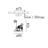 Flos Easy Kap Ø 80 Round Wall-Washer - QR-CBC 51 | Spot encastré