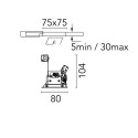 Flos Easy Kap Ø 80 Square Wall-Washer - QR-CBC 51 | Inbouwspot