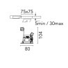 Flos Easy Kap Ø 80 Square Wall-Washer - QR-CBC 51 | Spot encastré