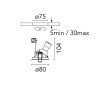 Flos Easy Kap Ø 80 Round Wall-Washer - PAR16 | Einbauspot