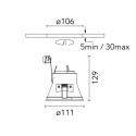 Flos Easy Kap Ø 105 Fixed EVO Round - QR-CBC 51 | Inbouwspot