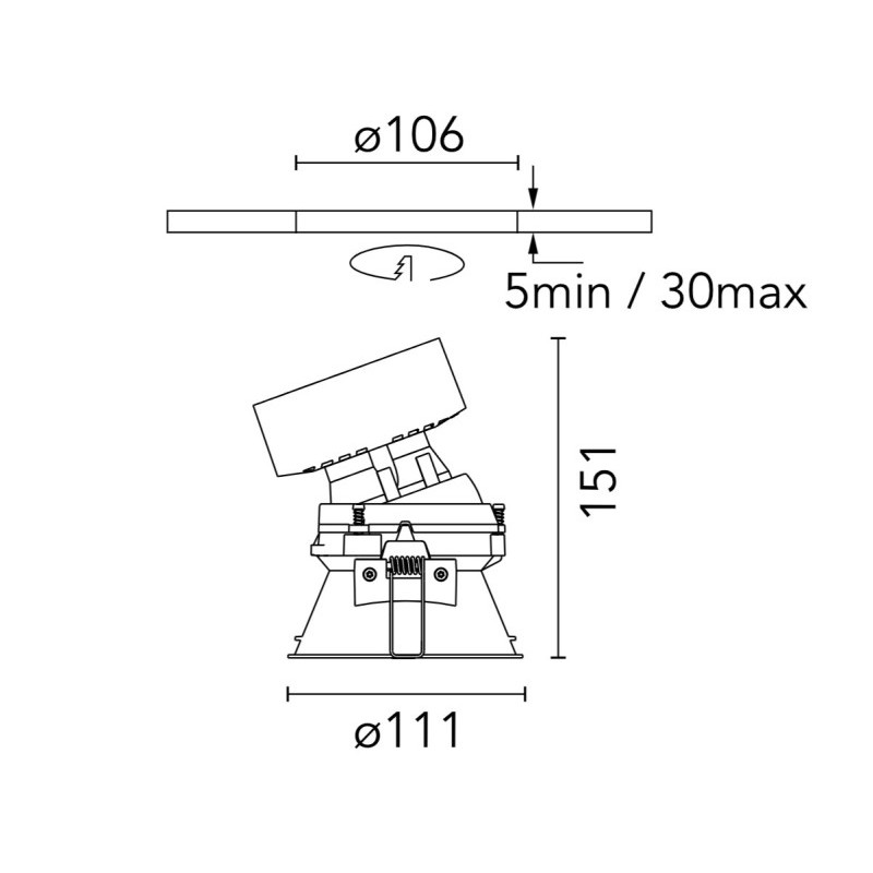 Flos Easy Kap Ø 105 Adjustable EVO Round | Inbouwspot