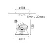 Flos Easy Kap Ø 105 Adjustable EVO Round - QR-CBC 51 | Recessed spot