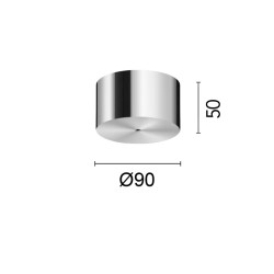 Flos Surface Power Supply Rose - Non Dimmable - Polished Silver