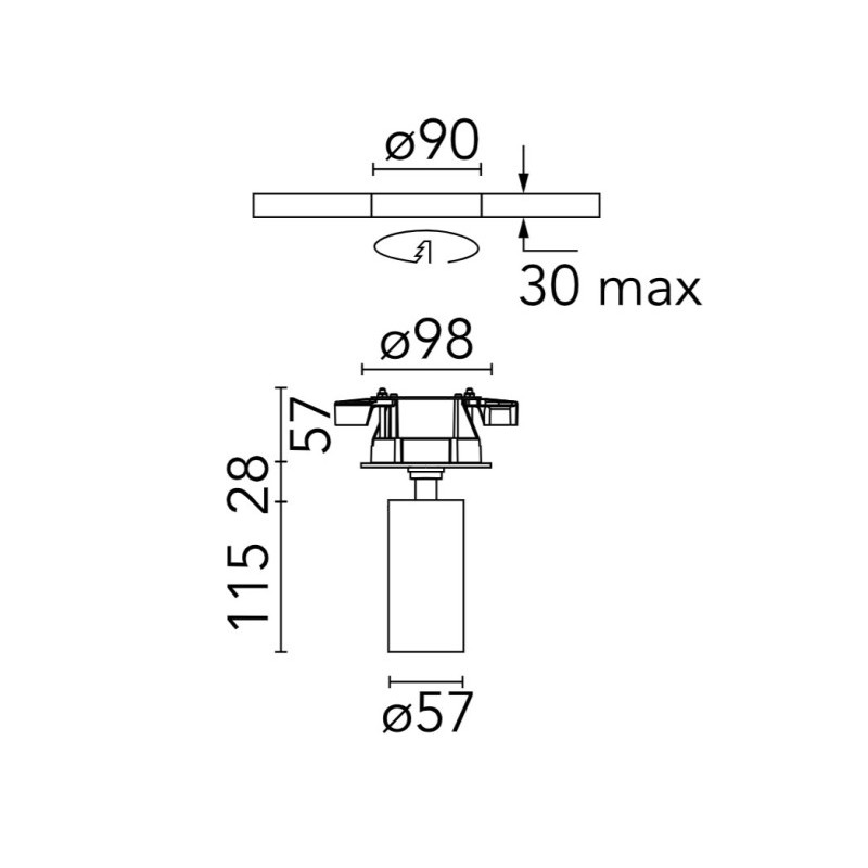 Flos UT Spot Ceiling Ø 57 - LED Array - CRI 90 | Ceiling lamp