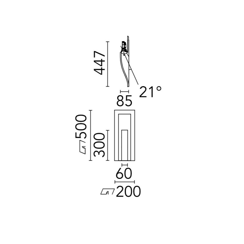 Flos Vertical Light Small - Raw | Wall lamp