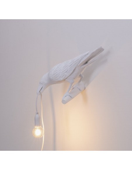 SELETTI Bird Lamp  Left Indoor White