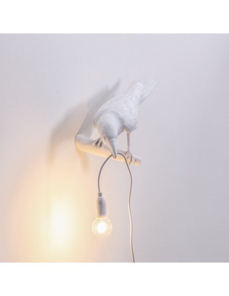 SELETTI Bird Lamp  Left Indoor White