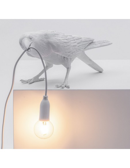 SELETTI Vogel lamp Spelend Indoor Wit