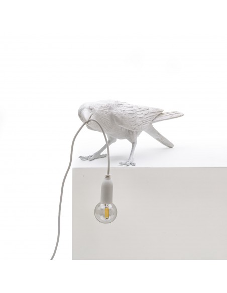 SELETTI Lampe Oiseau En Jouant Intérieur Blanc