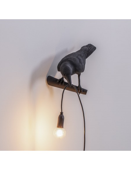 SELETTI Bird lamp Left Indoor Black